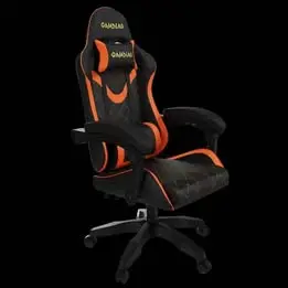 Gamdias Zelus E2 Gaming Chair - Black-Orange / Premium PU Leather / Adjustable Back to 126 Degree