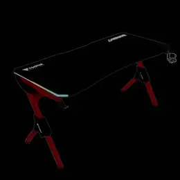 Gamdias Daedalus M1 RGB Gaming Desk - Black/red / Two RGB Light strips / Cable Management